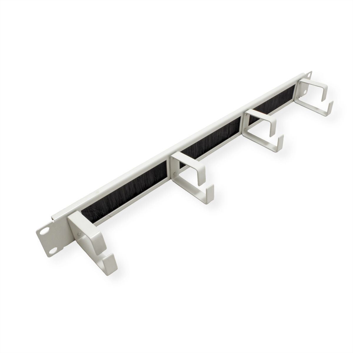 ROLINE Passe-câbles 19" 1UH, 4 étriers et brosse, gris