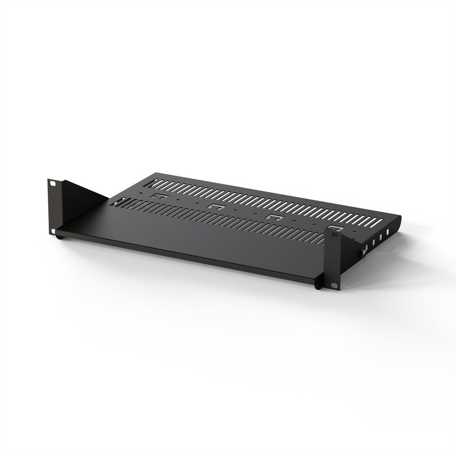 SCHROFF Etagère 19", réglable en profondeur, 2 UH, 430 x 400mm, RAL7021