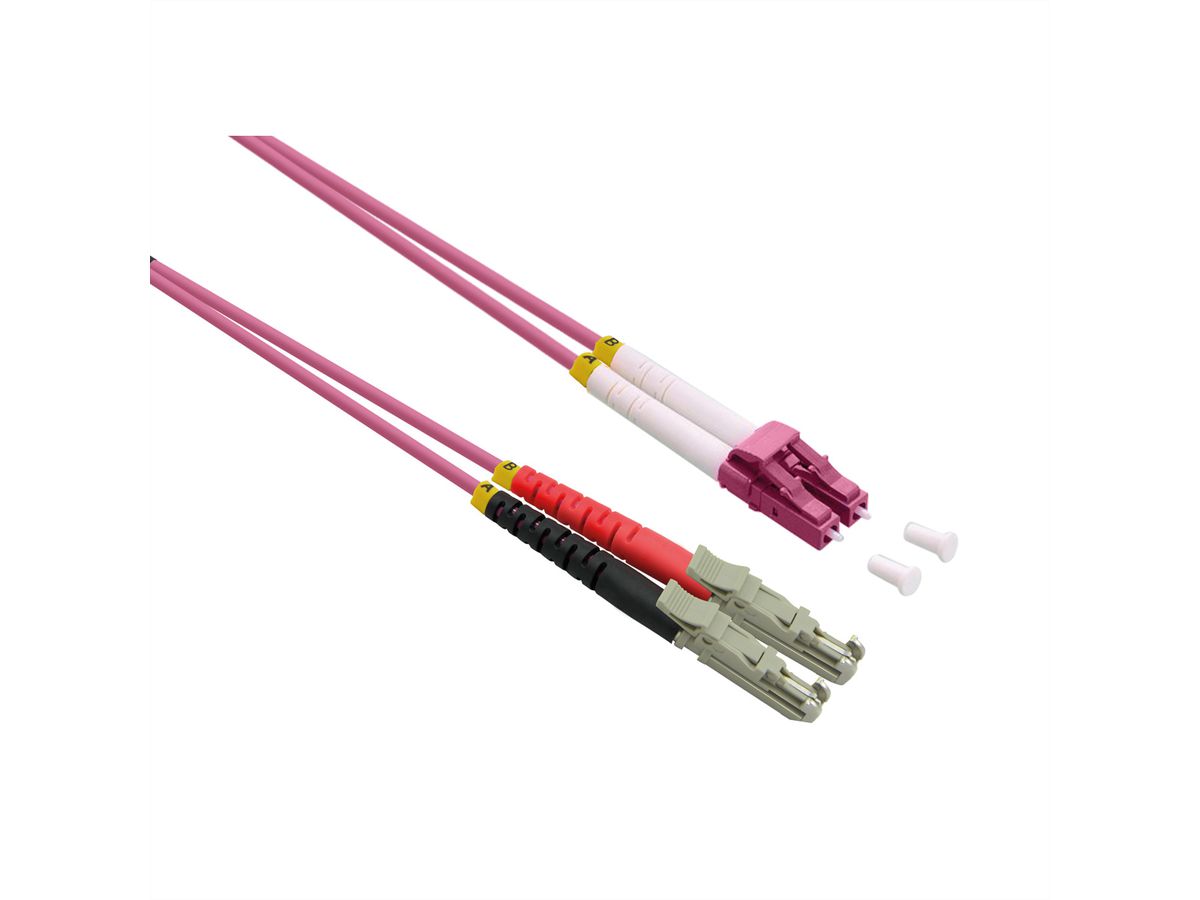 ROLINE  Câble FO Duplex 50/125µm OM4, LSH/LC, LSOH, violet, 3 m
