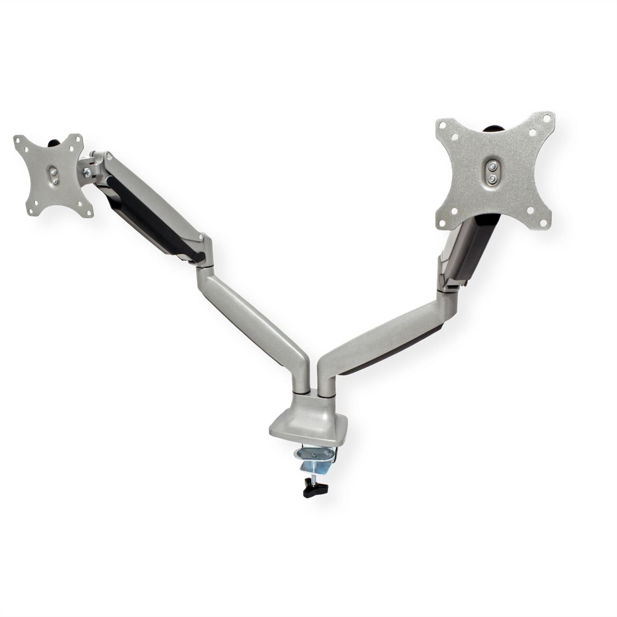 VALUE Bras double LCD, fixation sur bureau, vérin à gaz, 6 articulations