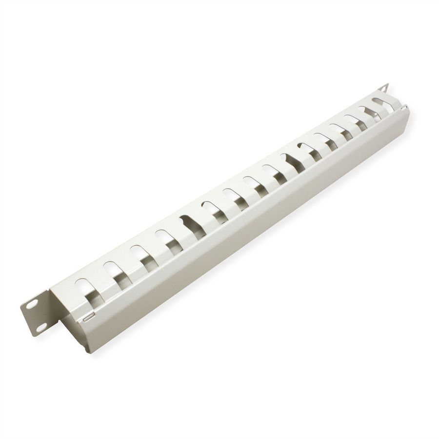 VALUE Plaque 19", 1 UH avec canal de rangement 40 x 40 mm, gris