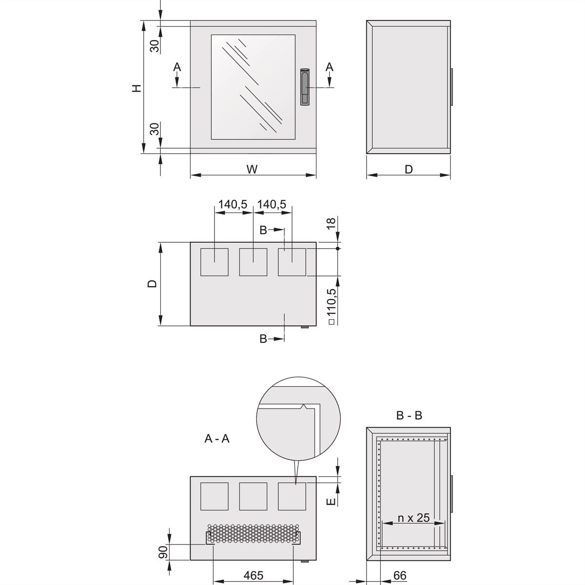 SCHROFF EPCASE 16 UH, (HxLxP) 812 x 600 x 500 mm