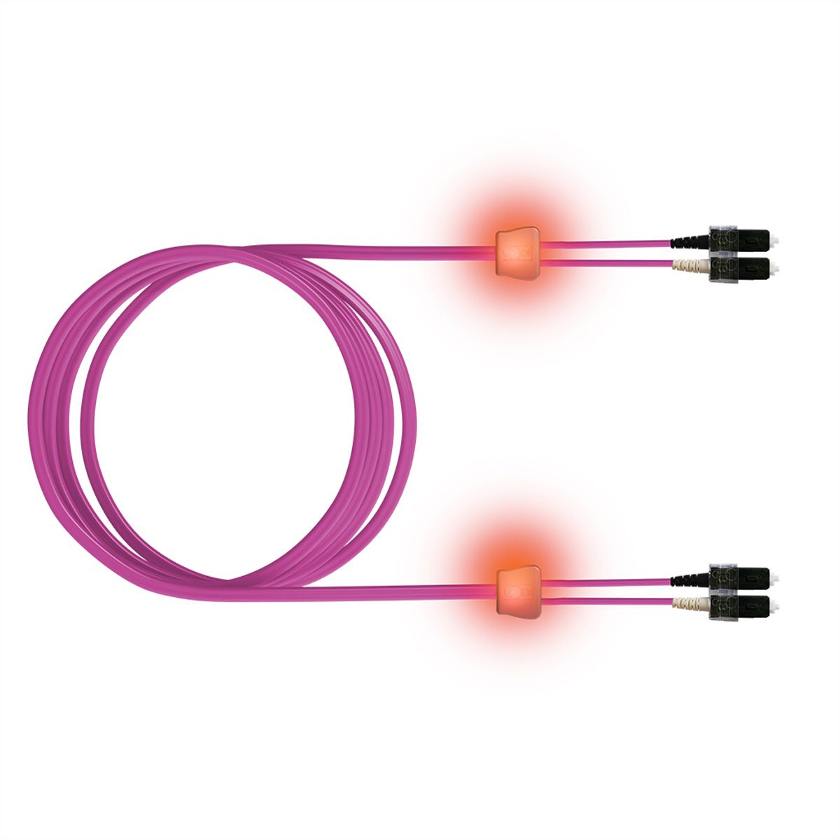 EasyLan Câble FO duplex 50/125µm OM4, SC/SC, violet, 1 m