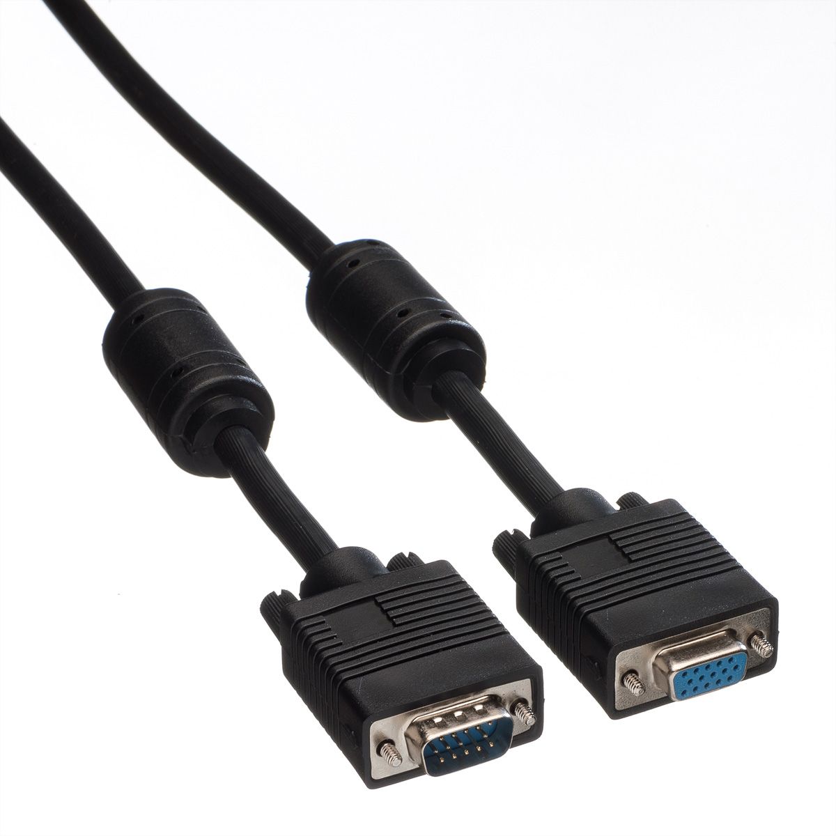 ROLINE SVGA HD15 M/HD15 F avec noyaux de ferrite, 2 m
