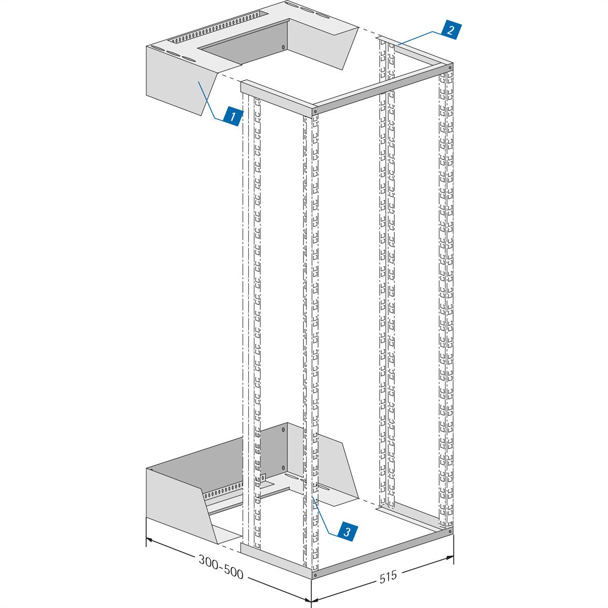 APRANET Rack mural 19", ouvert