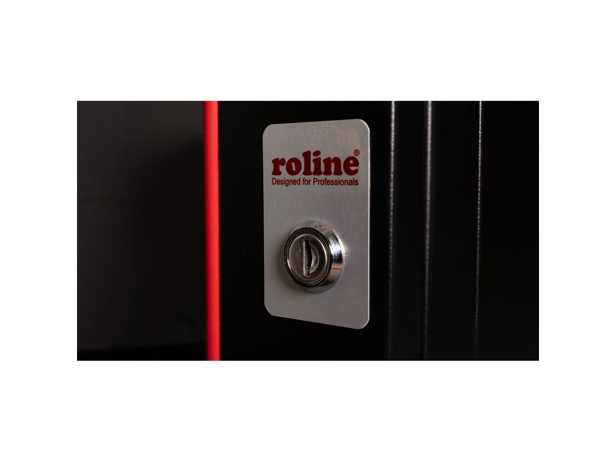 ROLINE 19" Boîtier mural Pro 16U, 600x600 LxP pivotant en 2 parties noir