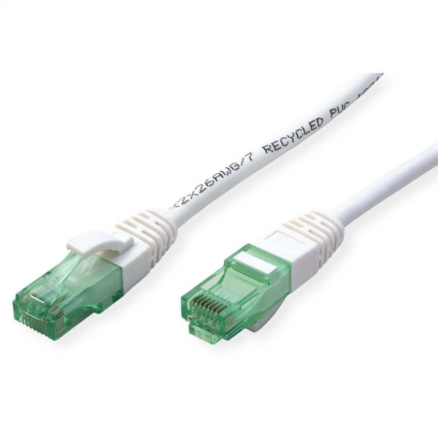 ROLINE RM Cordon UTP Cat.6A / 10 Gigabit, blanc, 1 m