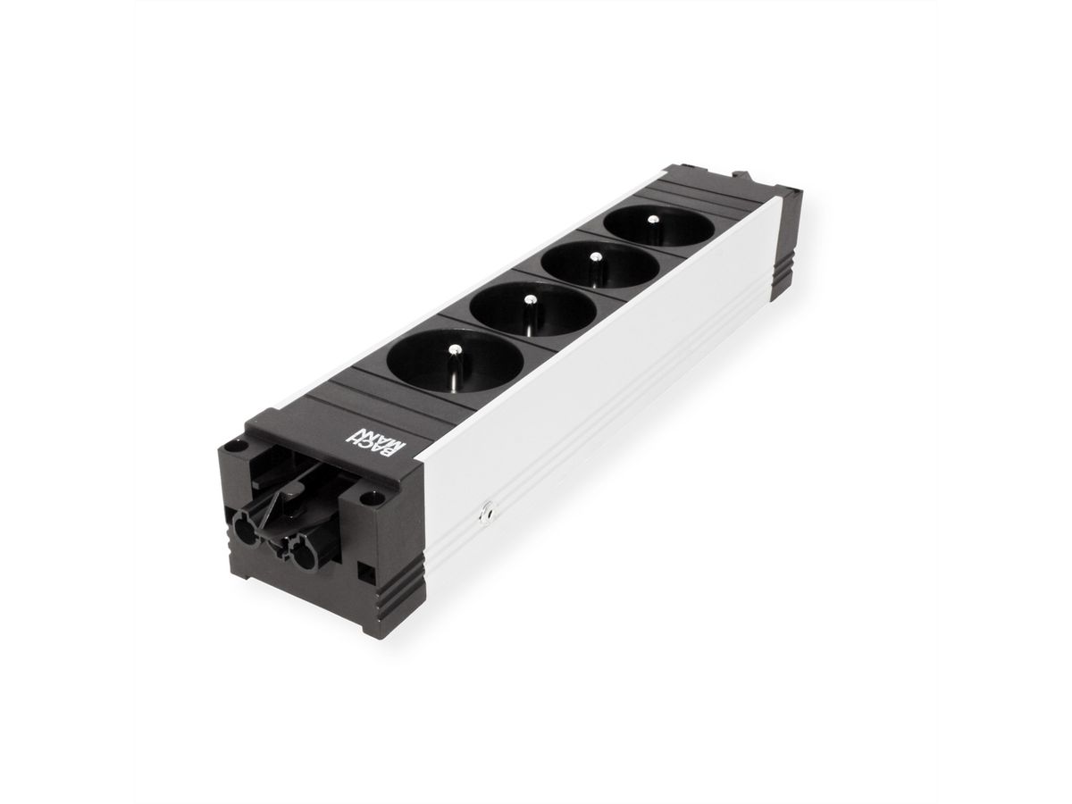 BACHMANN STEP ALU 4xUTE 35° GST18, Prise CEE 32A bleue, mesure