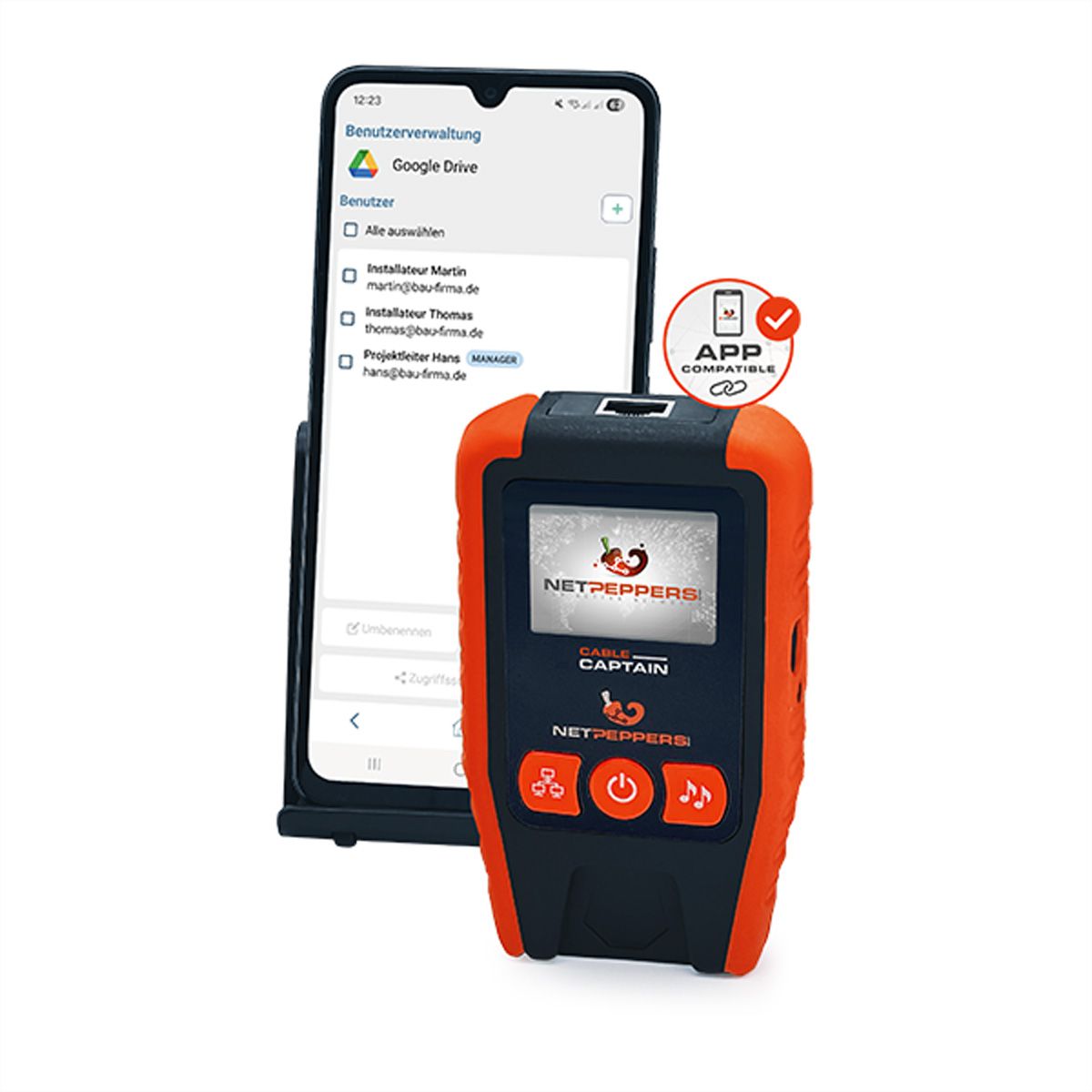 NetPeppers Cable Captain, vérificateur avec soutien d'une application