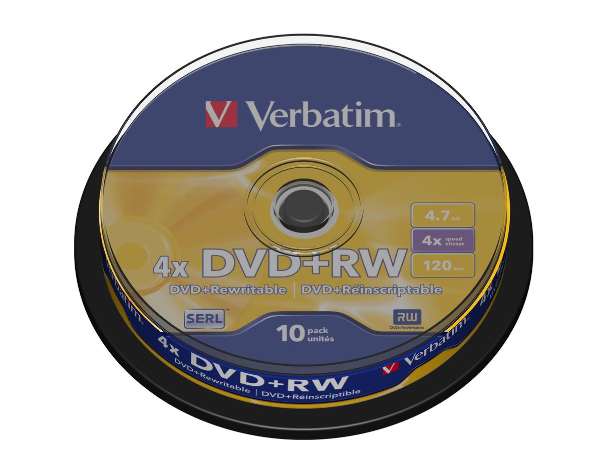 Verbatim DVD+RW Matt Silver 4.7Go DVD+RW 10pièce(s)