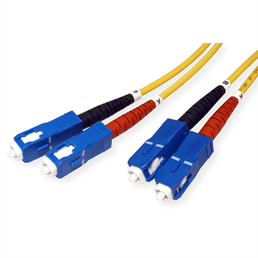 Câble Patch FO duplex Singlemode E9/125 µm SC/SC, OS2, jaune, 2 m