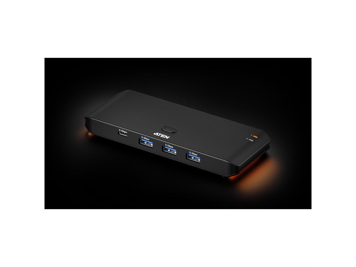 ATEN US4324 Commutateur USB 3.2 Gen 1 partagé 2 x 4
