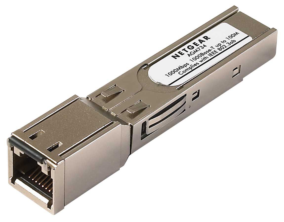 NETGEAR AGM734-10000S Module Ethernet SFP 1G RJ45, jusqu'à 100 m de distance, pour switches manageables