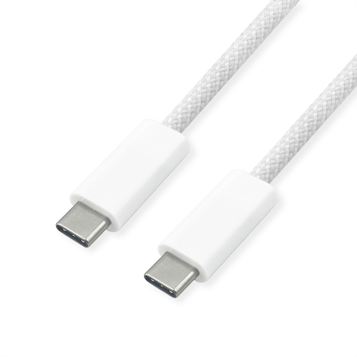 ROLINE Câble USB4 Gen3x2, C–C, M/M, 8K UHD-2, 40Gbit/s, 240W, blanc, 1 m