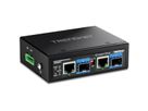 TRENDnet TI-BF22SFP Convertisseur de média industriel, SFP vers PoE++ Gigabit à 2 ports