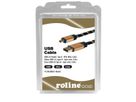 ROLINE GOLD Câble USB 2.0, type A - mini 5- broches, Retail Blister, 0,8 m