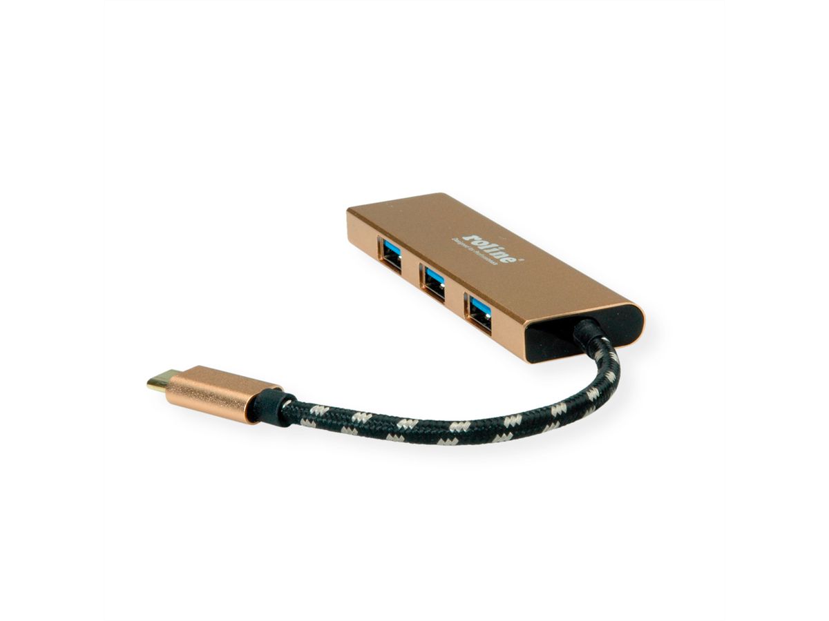 ROLINE GOLD Hub USB 3.2 Gen 1, 4 ports, prise type C