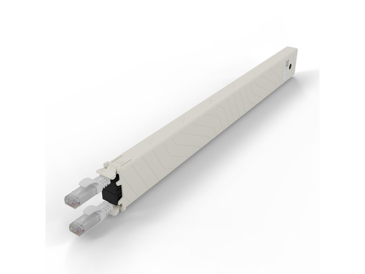 patchbox.one Cassette 8RU UTP blanc Cat.6a 0,8 m