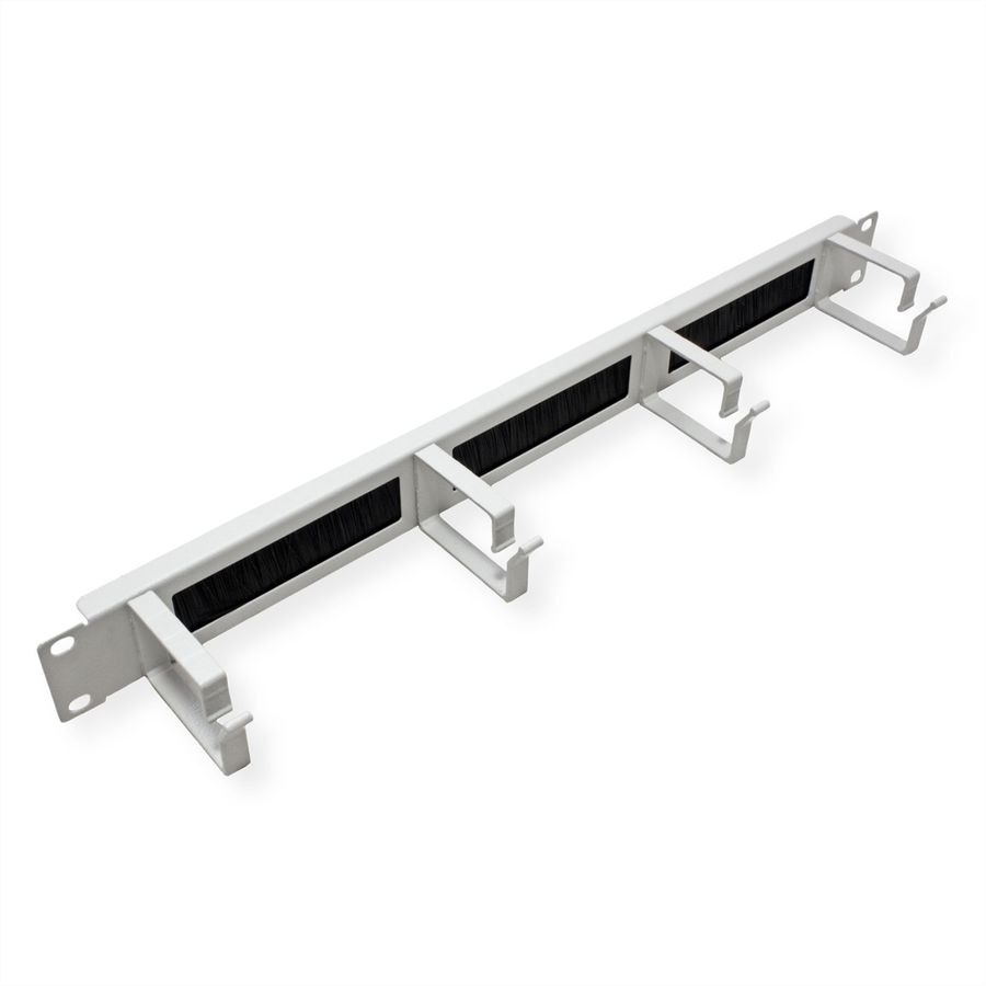 ROLINE 19" Passe-câbles  1U, Avec brosse 44x60mm gris