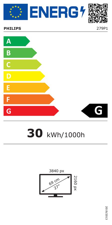 Philips 279P1/00 LED display 68,6 cm (27") 3840 x 2160 pixels 4K Ultra HD Noir