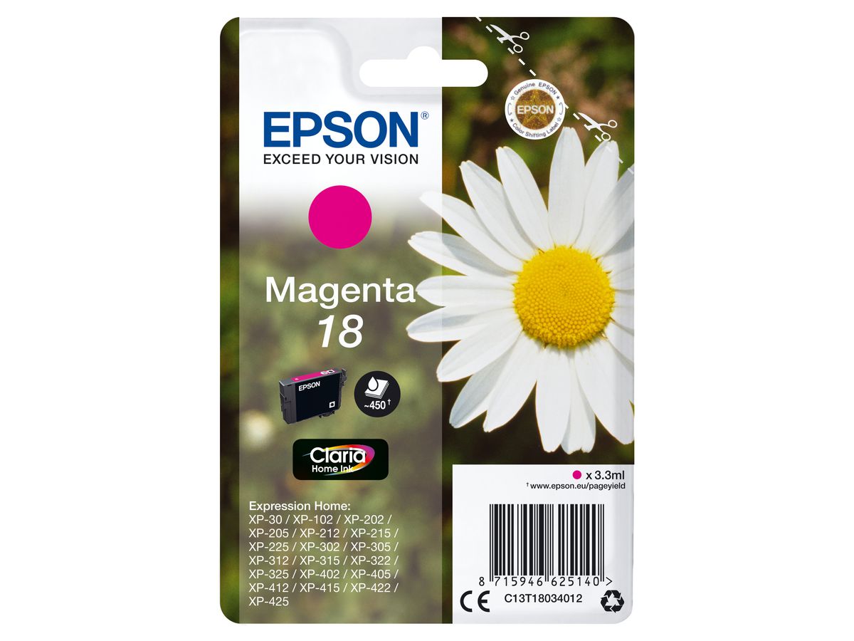 Epson Daisy Cartouche "Pâquerette" 18 - Encre Claria Home M