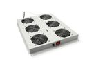 ROLINE 19" Unité de ventilation de toit, 6 ventilateurs, Thermostat pour baie serveur, grise