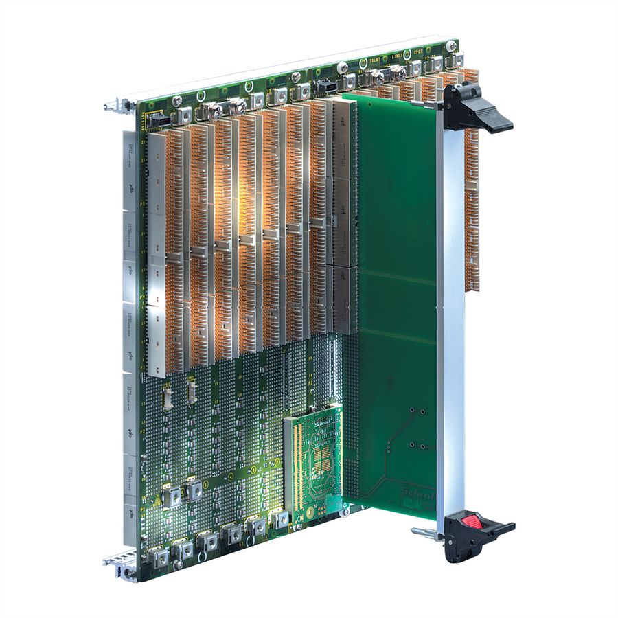 Carte-mère CPCI secondaire SCHROFF, 3 U, 4 slots, 32-Bit, 5 V VI/O, System Slot right