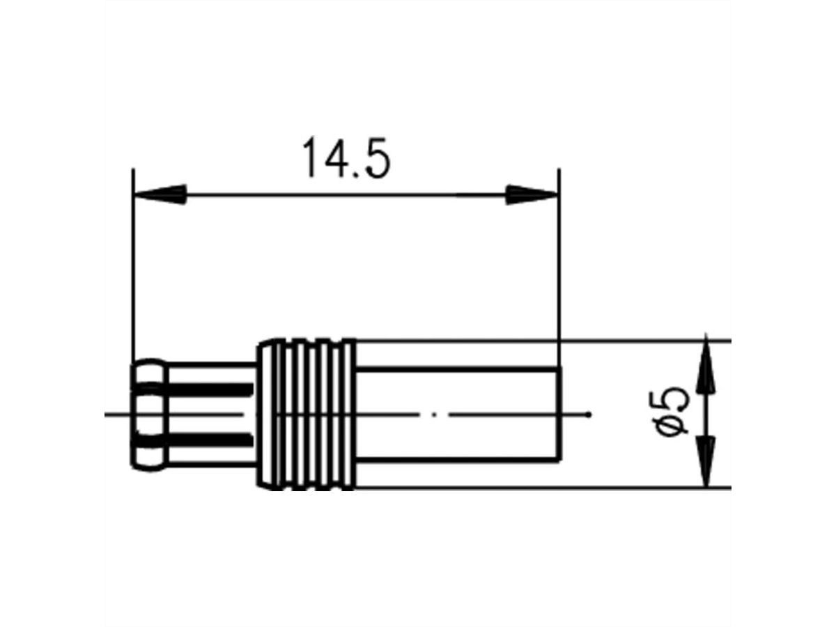 TELEGÄRTNER Connecteur MCX à sertir pour RG-316/U doré