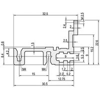 SCHROFF type H-MZ stable, avec rail Z - FICHE MODULAIRE. ARRIÈRE 1MT H MZ