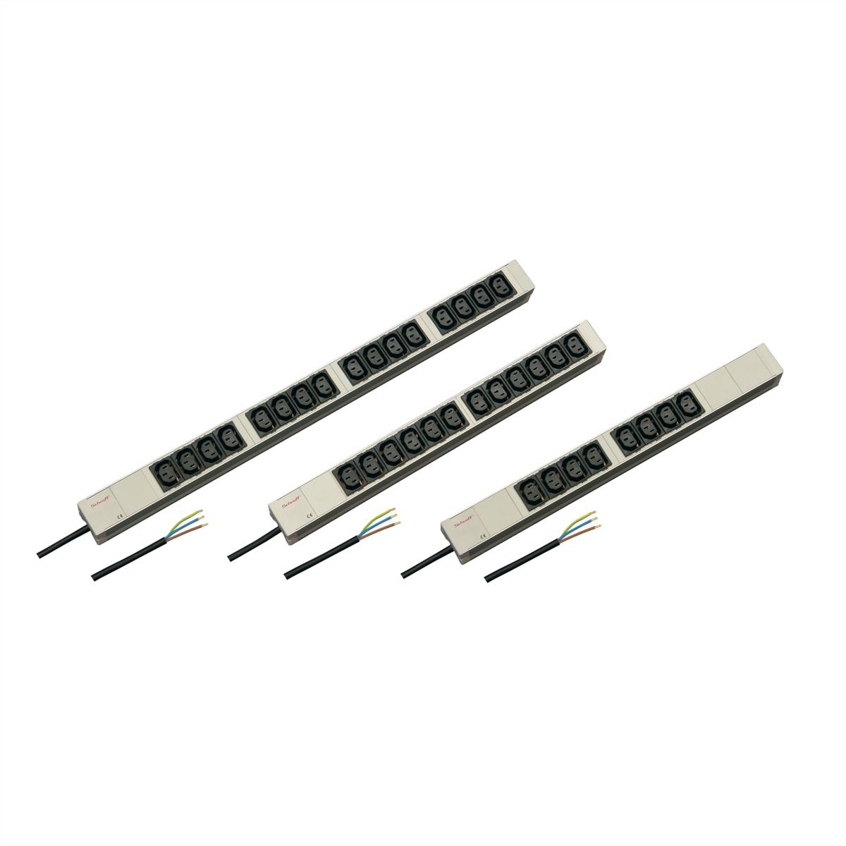 Bâti de prises SCHROFF, IEC C13 avec câble de connexion ouvert, 8x IEC C13, 19"