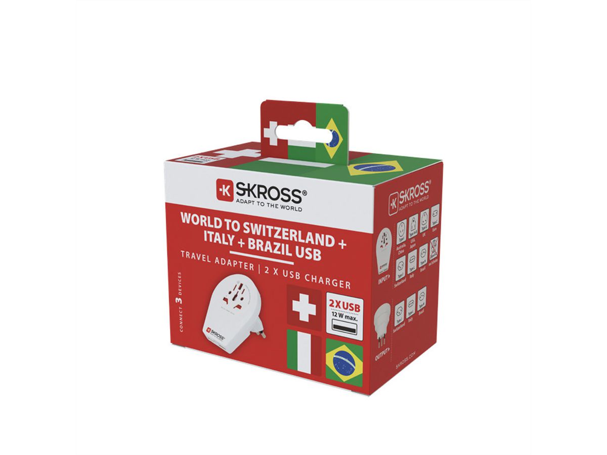 SKROSS Du monde à CH+IT+BRA USB