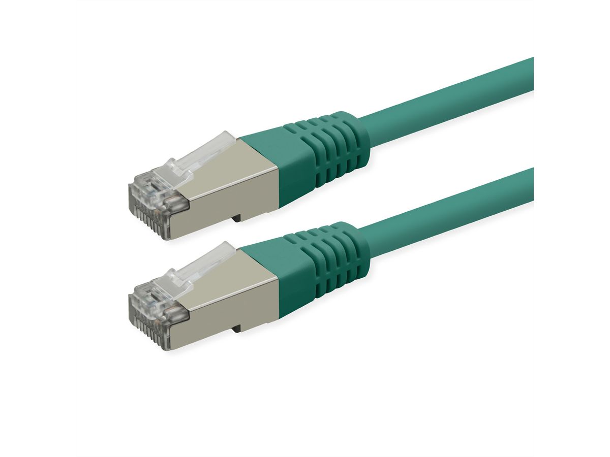 ROLINE Cordon Cat.6 (Classe E), PoE, S/FTP (PiMF) , vert, 10 m