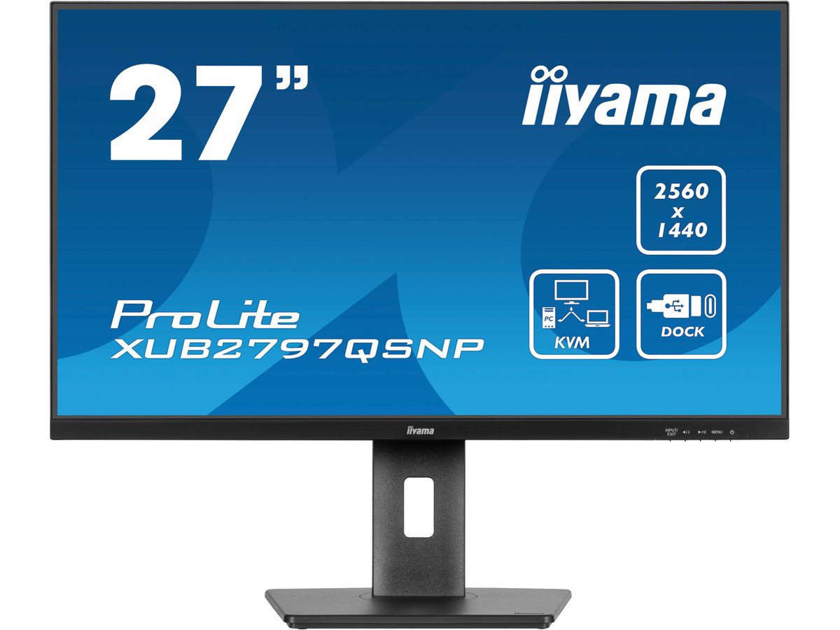 iiyama ProLite XUB2797QSNP-B1 écran plat de PC 68,6 cm (27") 2560 x 1440 pixels Wide Quad HD LED Noir