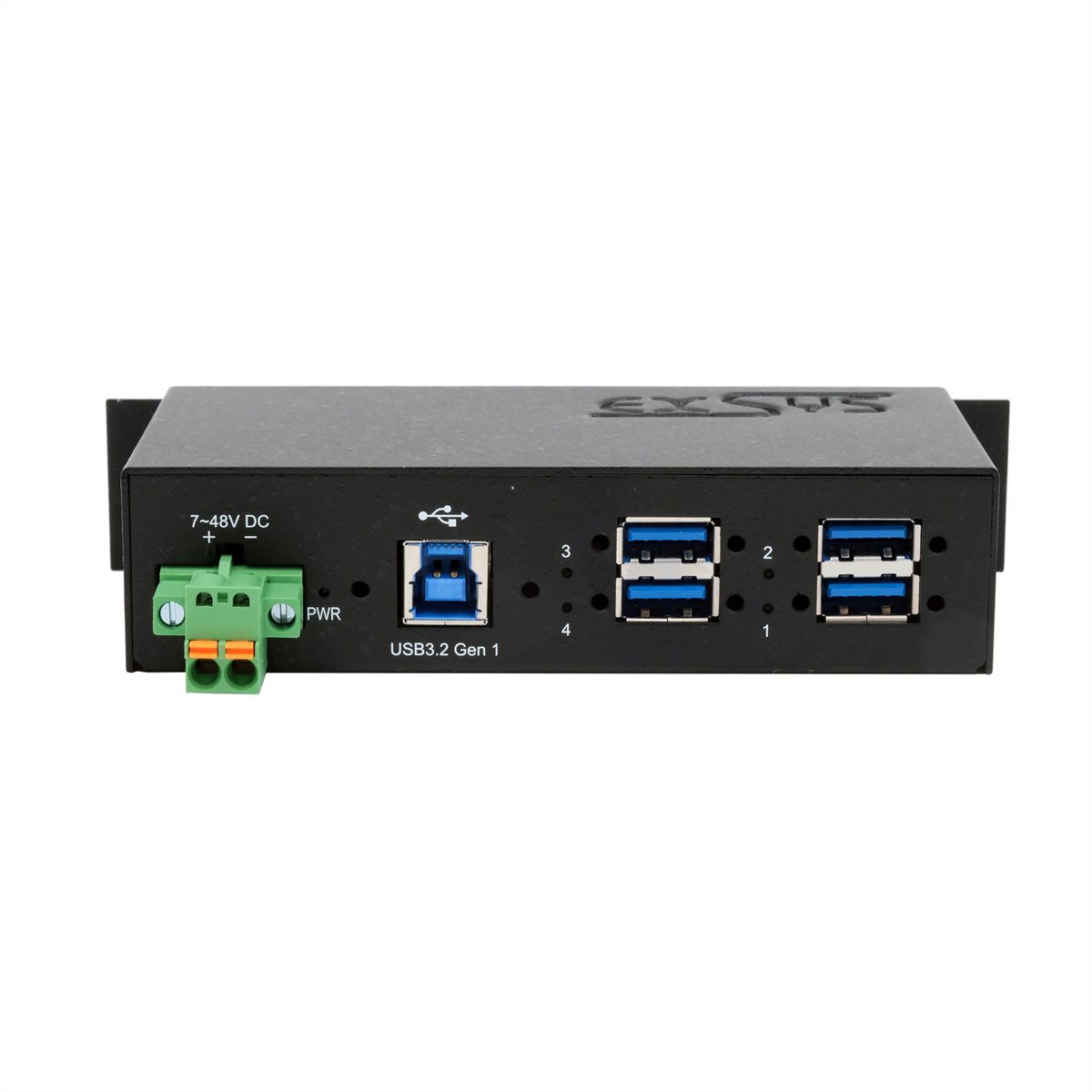 EXSYS EX-1185HMVS-2 Hub USB 3.2 Gen1 métal à 4 ports, protection de surtension 15KV ESD