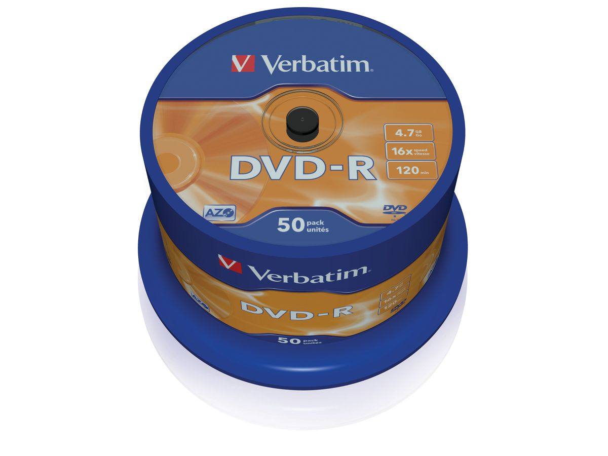 Verbatim DVD-R Matt Silver 4,7 Go 50 pièce(s)