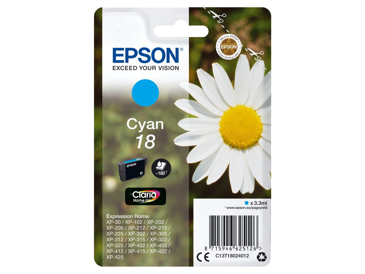 Epson Daisy Cartouche "Pâquerette" 18 - Encre Claria Home C