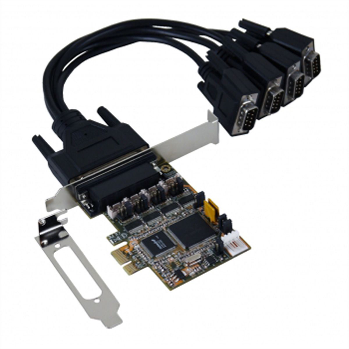 EXSYS EX-44374 Carte PCIe x1, 4x RS232 via câble avec 4x 9pin