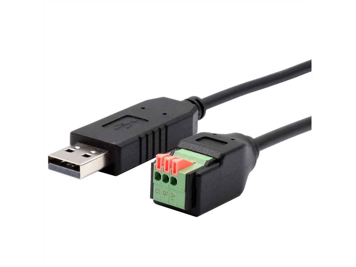 EXSYS EX-13009 Câble USB vers série 1S RS-485, bloc terminal avec bouton-poussoir, 1.0 m (chipset FTDI)