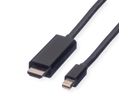 VALUE Mini DisplayPort Câble, Mini DP - UHDTV, M/M, noir, 2 m