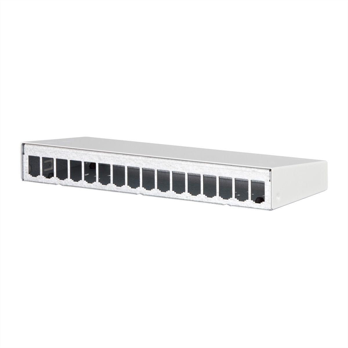 METZ CONNECT Modul boîtier en saillie 16 ports blanc pur, non équipé
