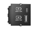 BACHMANN Module Custom USB Double-chargeur, noir