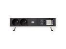 BACHMANN DESK2 2xUTE 1xUSB A/C 22W 1xCM 0,2m GST18 RAL9010
