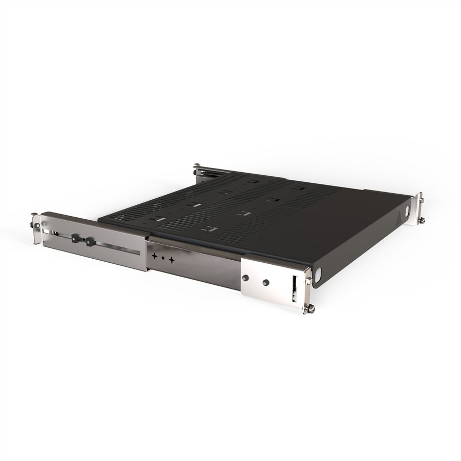 SCHROFF Tablette télescopique 19" pour Varistar, Novastar, Eurorack, 70 kg, RAL 7021, 553W 600D