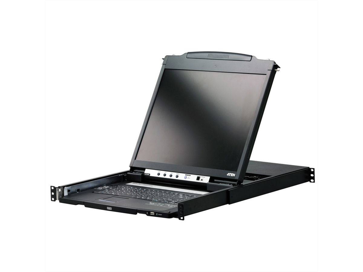 ATEN CL5800N Console KVM, LCD 48cm, VGA, PS/2-USB, port périphériques, ES-Layout