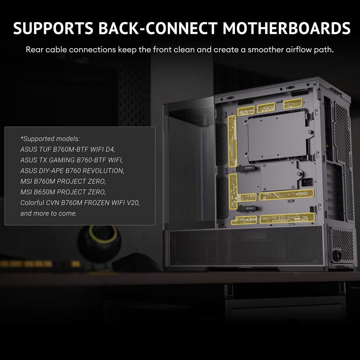 ANTEC Boîtier PC Constellation C6 Curve Air, format ATX Midi Tower, noir