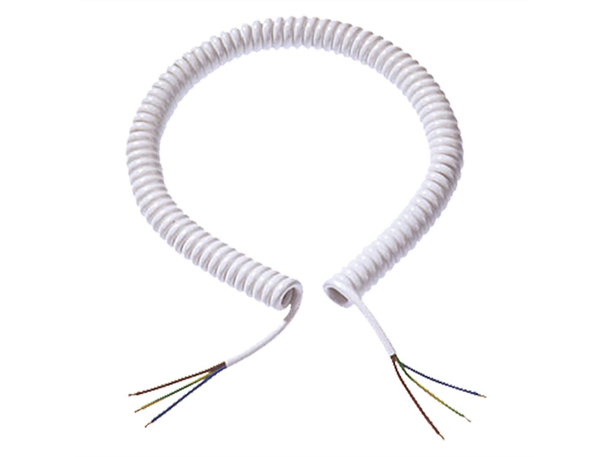 Câble spiralé blanc 5 m