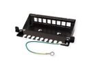 Panneau de brassage pour Keystones, 8 ports, noir