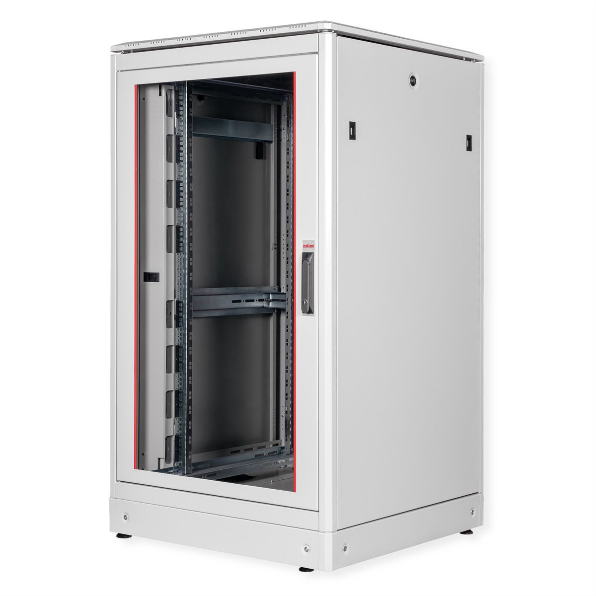 ROLINE 19" Baie réseau Pro 26U, 800x800 LxP Porte verre gris