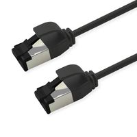 ROLINE Cordon Cat.8.1 (Classe I) S/FTP (PiMF), LSOH, Slim, PoE, noir, 1 m
