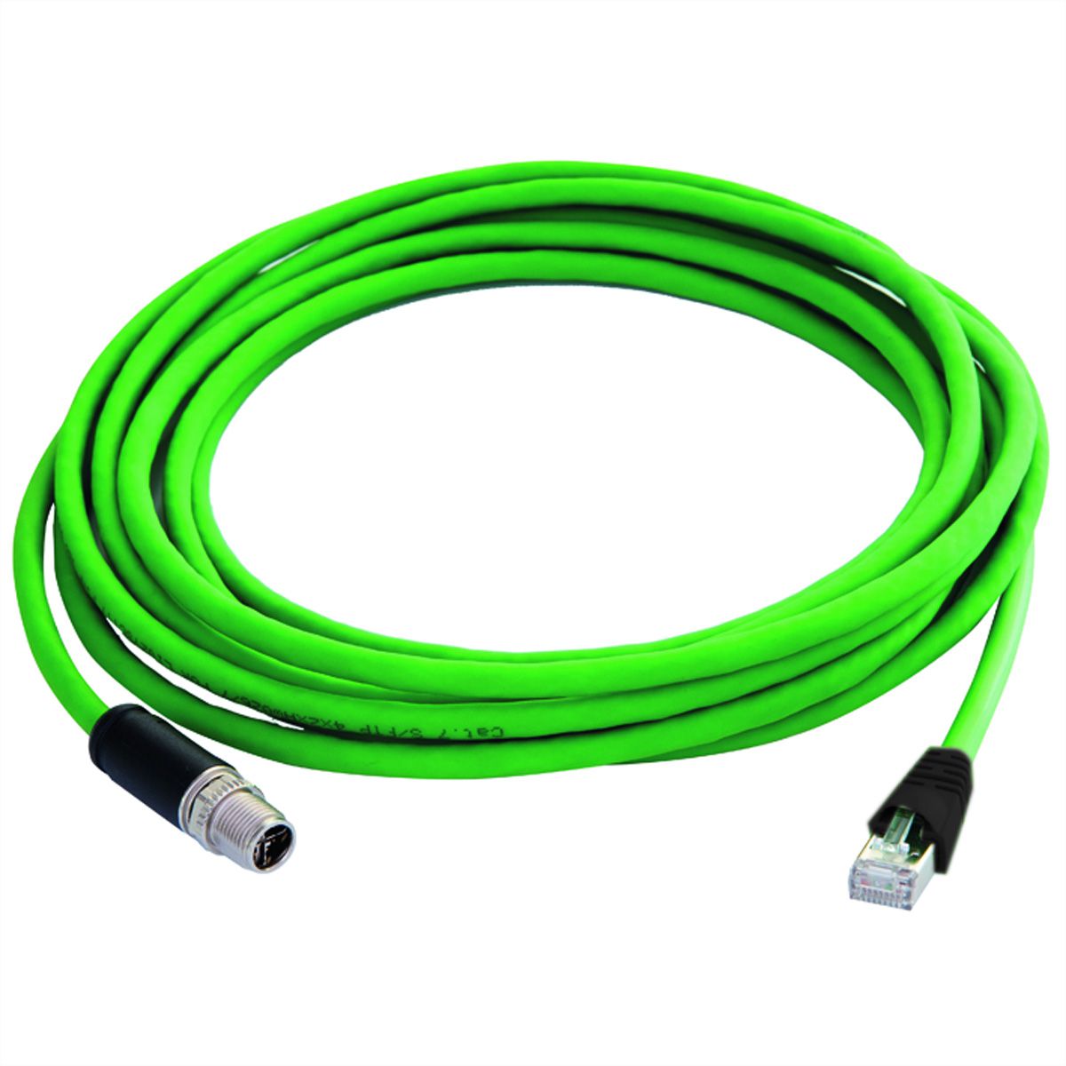 TELEGÄRTNER STX M12x1-RJ45 VL codé X Cat.6A, CP01CP05B-SFTP2607C7-1PUR-A0100 , 1 m